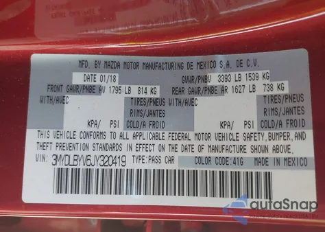 2018 Toyota Yaris Ia z USA, uszkodzony, nr VIN 3MYDLBYV6JY320419